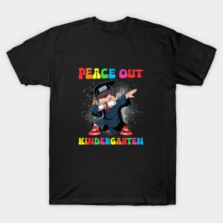 Peace Out Kindergarten 2025 Graduation T-Shirt